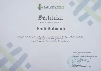 Growth Sprint — Entrepreneur Development Sektor Agrikultur